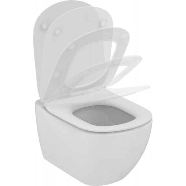VILLEROY & BOCH - ViConnect Pro S Pack WC Bâti-support Villeroy & Boch + Cuvette Ideal Standard sans bride fixations invisibles + Plaque - large