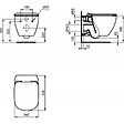 VILLEROY & BOCH - ViConnect Pro S Pack WC Bâti-support Villeroy & Boch + Cuvette Ideal Standard sans bride fixations invisibles + Plaque - vignette