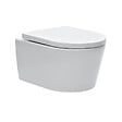 GEBERIT - Duofix UP100 Pack WC bâti + WC suspendu sans bride avec abattant SoftClose Swiss Aqua Technologies + plaque (GEBSTBRWR02MAN-FR) - vignette