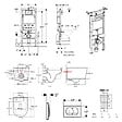 GEBERIT - Duofix UP100 Pack WC bâti + WC suspendu sans bride avec abattant SoftClose Swiss Aqua Technologies + plaque (GEBSTBRWR02MAN-FR) - vignette