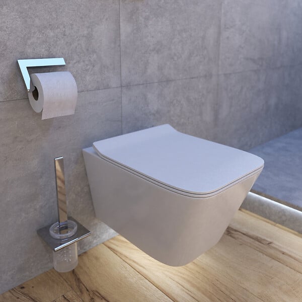 GEBERIT - Duofix pack WC bâti + WC suspendu sans bride Swiss Aqua Technologies avec abattant SoftClose + plaque (GEBSTINFWR02MAN-FR) - large