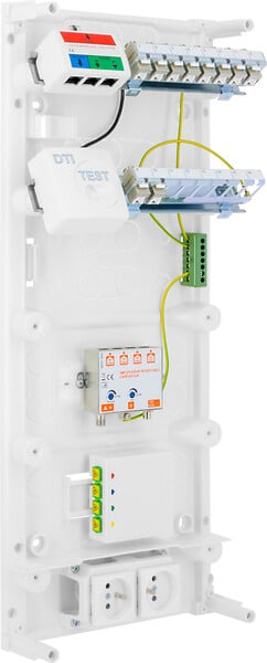 BATILEC - Tableau de Communication Grade 3TV – 8 Prises RJ45 Cat.6A STP – 10 Gb/s – DTIO 4FO FTTH – Amplificateur TV TNT/Satellite-BATILEC - large