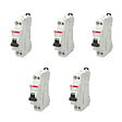 ABB - Lot de 5 disjoncteurs Ph+N raccordement Vis 20A-4,5Ka - Courbe  C-ABB - vignette