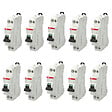 ABB - Lot de 10 disjoncteurs Ph+N raccordement Vis 16A-4,5Ka - Courbe  C-ABB - vignette