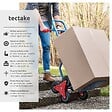 TECTAKE - Diable monte escalier 200 kg plateau pliable 6 roues étoile bleu en acier chariot transport escalier monte charge manuel 103x49x66 cm - vignette
