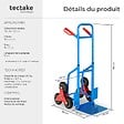 TECTAKE - Diable monte escalier 200 kg plateau pliable 6 roues étoile bleu en acier chariot transport escalier monte charge manuel 103x49x66 cm - vignette