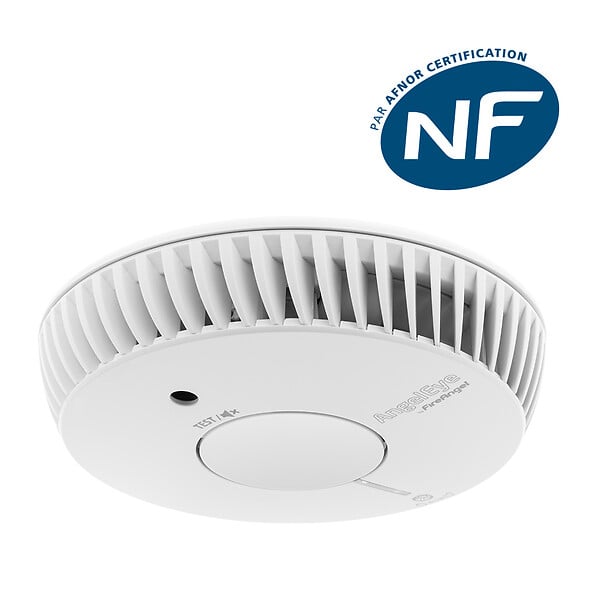 ANGELEYE - Détecteur de fumée certifié NF - Capteur Optique - Garantie 10 ans - Durée de vie de la pile remplaçable : 5 ans-AngelEye - large