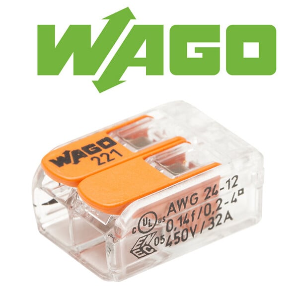 WAGO - Blister de 15 bornes de connexion automatique S221 2 entrées WAGO - large