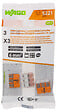 WAGO - Sachet de 3 bornes S221 3 entrées  fils souples et rigides 0.5 à 6mm² - vignette