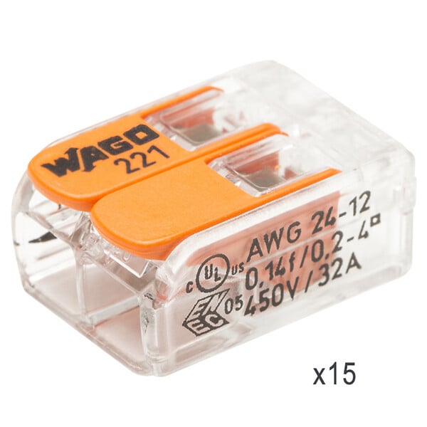 WAGO - Pot de 50 Bornes de Connexion Automatique S221 2,3 et 5 Entrées - large
