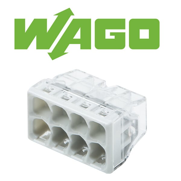 WAGO - Flacon de 25 mini bornes de connexion automatique 8 entrées S2273 - large