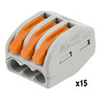 WAGO - Sachet de 15 bornes de connexion automatique 3 entrées S222 - vignette