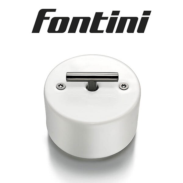 FONTINI - Inter. volets-roulants rotatif metal nickel blanc porcel. blanche DO-FONTINI - large