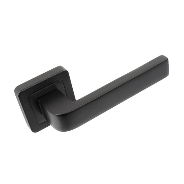 AYR - Lot de 2 poignées CANELA noir mat + 2 rosaces clé  noir mat-AYR - large
