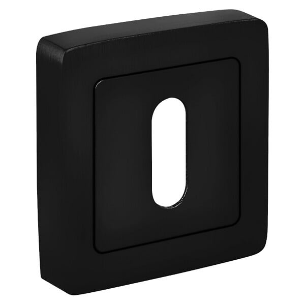 AYR - Lot de 2 poignées CANELA noir mat + 2 rosaces clé  noir mat-AYR - large