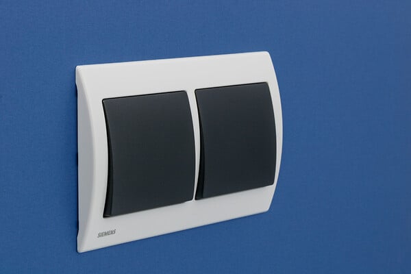 SIEMENS - Plaque Double Horizontale Blanc Delta IRIS SIEMENS - large