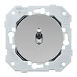 FONTINI - Bouton poussoir ALU avec manette chrome DOM et plaque simple métallisée gris – Design moderne et fonctionnalité élégante - vignette