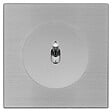 FONTINI - Bouton poussoir ALU avec manette chrome DOM et plaque simple métallisée gris – Design moderne et fonctionnalité élégante - vignette