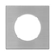 FONTINI - Bouton poussoir ALU avec manette chrome DOM et plaque simple métallisée gris – Design moderne et fonctionnalité élégante - vignette