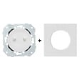 FONTINI - Double va-et-vient blanc avec manette blanc glossy DOM et plaque simple blanc – Gestion lumineuse double avec élégance et modernité - vignette