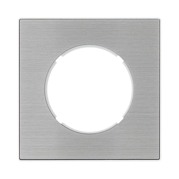 FONTINI - Double bouton poussoir ALU avec manette chrome DOM et plaque simple métallisée gris – Commande élégante et pratique pour un contrôle optimisé - large