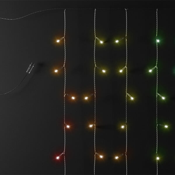 TWINKLY - Rideau Lumineux Connecté 1x2m IP65 - Fil Noir | Étanche, Intelligent et Idéal pour l'Extérieur-TWINKLY - large
