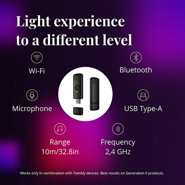 TWINKLY - Twinkly Music – Capteur de Son Bluetooth et Wi-Fi Alimenté par USB. Lumières LED Intelligentes à Synchroniser avec la Musique-TWINKLY - large