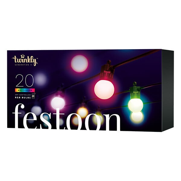 TWINKLY - Twinkly Festoon – Guirlande de Lumières à Ampoules LED Contrôlées par une Application avec 20 LED RGB. 10 Mètres.-TWINKLY - large