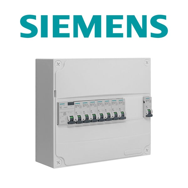 SIEMENS - Tableau 1 rangée pré-équipé monophasé 1 inter. diff. 40A type AC + 8 disjoncteurs-SIEMENS - large