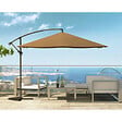 CONCEPT USINE - Parasol  marron droit carré 3 x 3 m led SOLENZARA - vignette