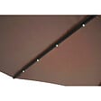 CONCEPT USINE - Parasol  marron droit carré 3 x 3 m led SOLENZARA - vignette