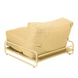 OVIALA - Chauffeuse pour salon de jardin modulable avec structure jaune clair  - Mixi - vignette
