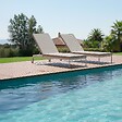 OVIALA - Lot de 2 coussins pour bain de soleil 186 x 53 cm polyester taupe - Tikal - vignette