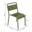 CONCEPT USINE - Lot de 6 chaises de jardin empilables vertes BERGAME - vignette
