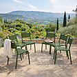 CONCEPT USINE - Lot de 6 chaises de jardin empilables vertes BERGAME - vignette