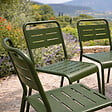 CONCEPT USINE - Lot de 6 chaises de jardin empilables vertes BERGAME - vignette