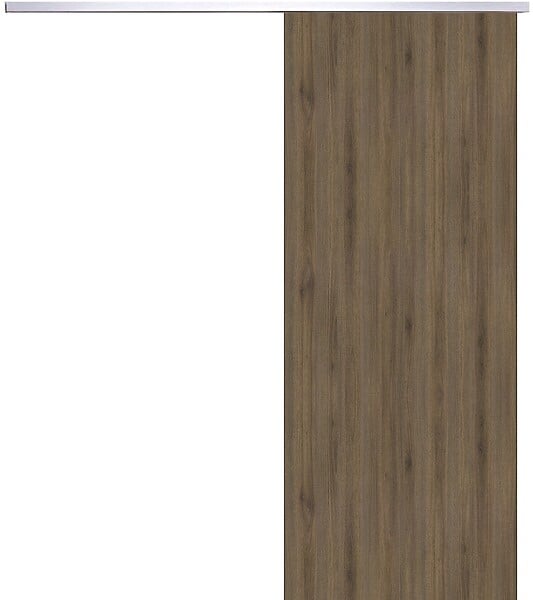 GD MENUISERIES - Porte Coulissante Décor Noyer Light Walnut H204 x L83 cm, Rail Alu - large