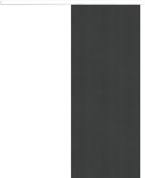 GD MENUISERIES - Porte Coulissante Effet Chêne Anthracite Grey Oak H204 x L93 cm, Rail alu Bandeau Blanc - large