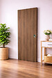 GD MENUISERIES - Porte Coulissante Décor Noyer Light Walnut H204 x L73 cm, coquilles, tire doigt - vignette