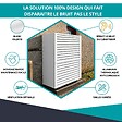 ATOLE - Cache climatiseur, acoustique ATOLE en Aluminium Thermolaqué - Taille 4 : H. 157 x L. 100 x P. 84 cm - Blanc - vignette