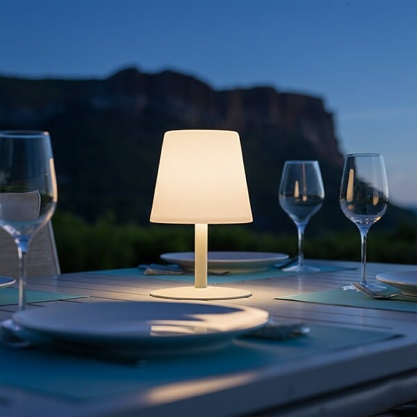 LUMISKY - Lampe de table sans fil STANDY MINI Sable H25cm - large