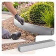 VOUNOT - Lot de 35 Bordure de jardin en métal galvanisé flexible 100x13cm - vignette