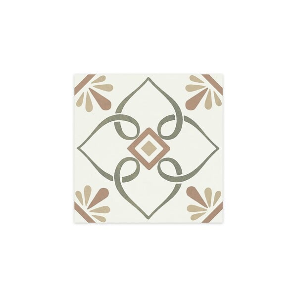 RO'MA NATURE - Carrelage effet Carreau ciment Veliris Vert 22,3x22,3x0,9 cm Proviel - Sol et mur intérieur (vendu par carton de 0,65 m²) - large