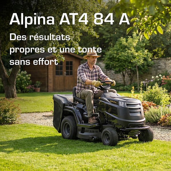 ALPINA - Tondeuse autoportée AT4 84 - Ejection arrière - 352cm3 - large