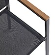 OVIALA - Chaise de jardin en aluminium et textilène avec accoudoirs gris - Jakarta - vignette