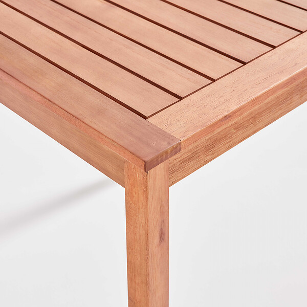 OVIALA - Table et 2 chaises pliantes en bois d'eucalyptus - Sete - large