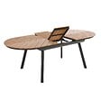 OVIALA - Table de jardin extensible 8 à 10 places effet bois en alu et polywood - Jakarta - vignette