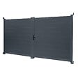 ID MARKET - Portail battant 302x160 cm en aluminium gris anthracite - vignette
