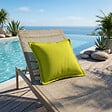 SOO  SANTAI - Coussin piscine flottant 65 × 65 × 25 cm intérieur / extérieur SANS billes de polystyrène – Vert (CF6565-2) - vignette