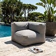 OVIALA - Fauteuil d'angle pour canapé modulable gris - Mixi - vignette